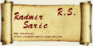 Radmir Sarić vizit kartica